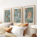 Safari Nursery Wall Art – Handcrafted Giraffe, Zebra & Lion Prints for Baby Room