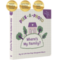 PEEK-A-PHOTO Where's My Family? – Personalized Lift-the-Flap Photo Board Book for Babies & Toddlers Ages 0–3