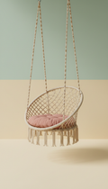 Boho hanging swing chair