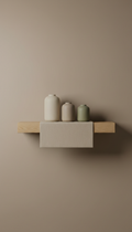 Wooden Wall-Mounted Shelf With Pegs