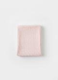 Soft Muslin Baby Blanket – Breathable 100% Cotton Swaddle in Blue, Pink & Cream for Newborns