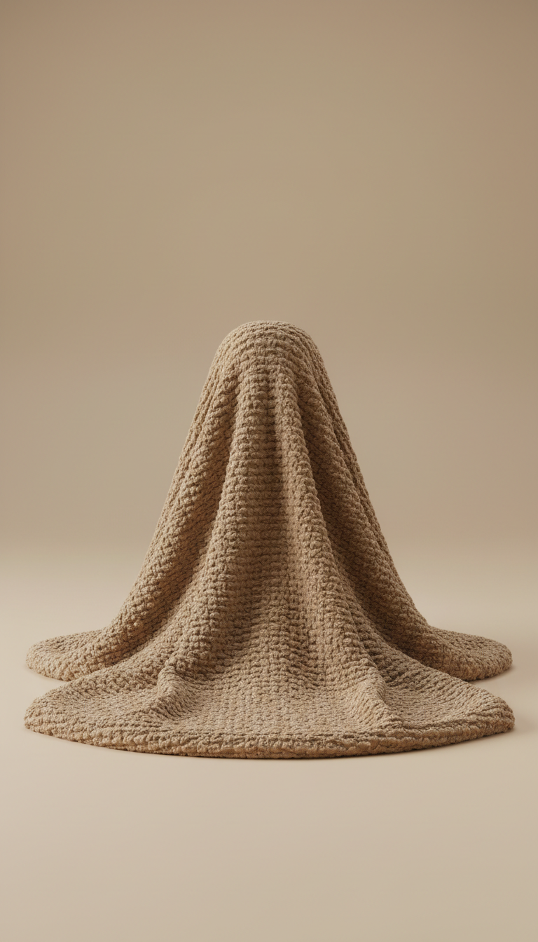 Warm Taupe Textured Baby Blanket