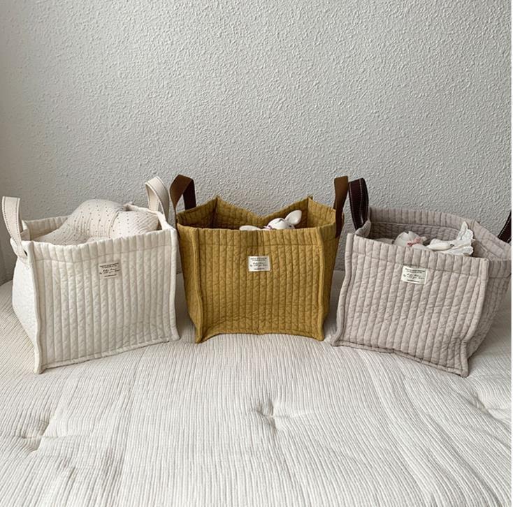Quilted Baby Bedside Storage Bag – Nursery Organizer & Mommy Handbag
