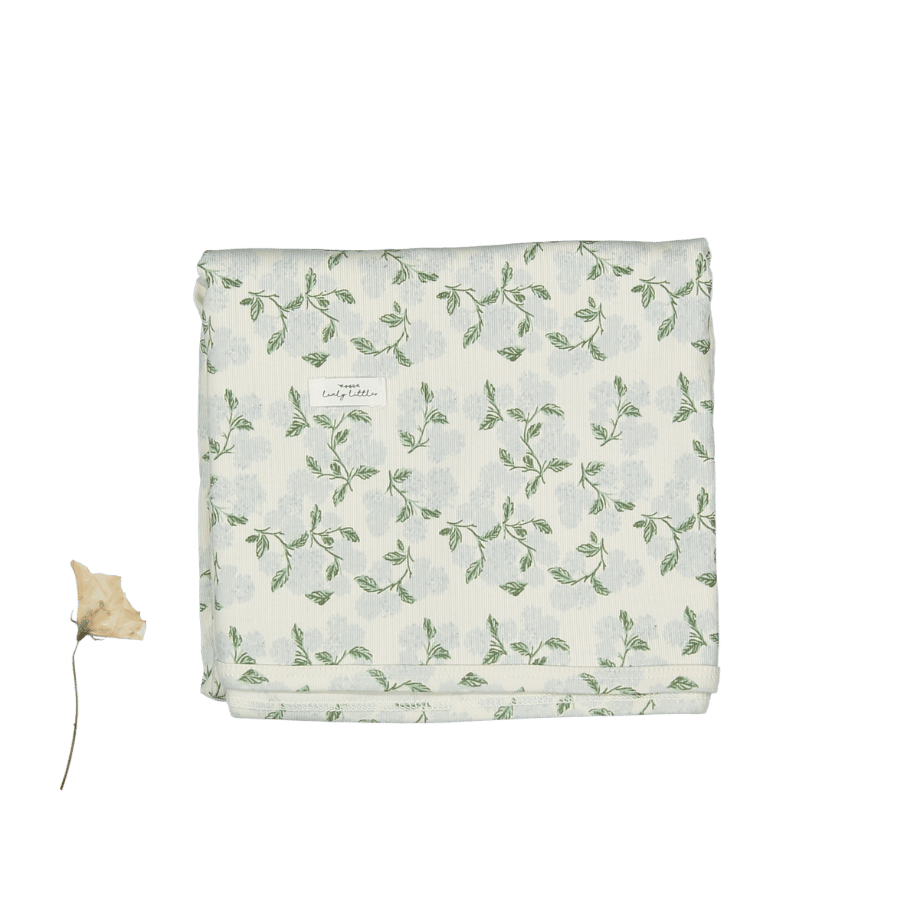 Hydrangea Blue Printed Baby Swaddle Blanket – Soft Stretchy Cotton Muslin for Newborns & Infants
