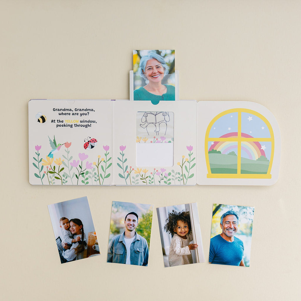 PEEK-A-PHOTO Where's My Family? – Personalized Lift-the-Flap Photo Board Book for Babies & Toddlers Ages 0–3