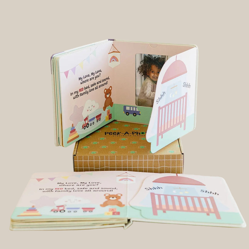 PEEK-A-PHOTO Where's My Family? – Personalized Lift-the-Flap Photo Board Book for Babies & Toddlers Ages 0–3
