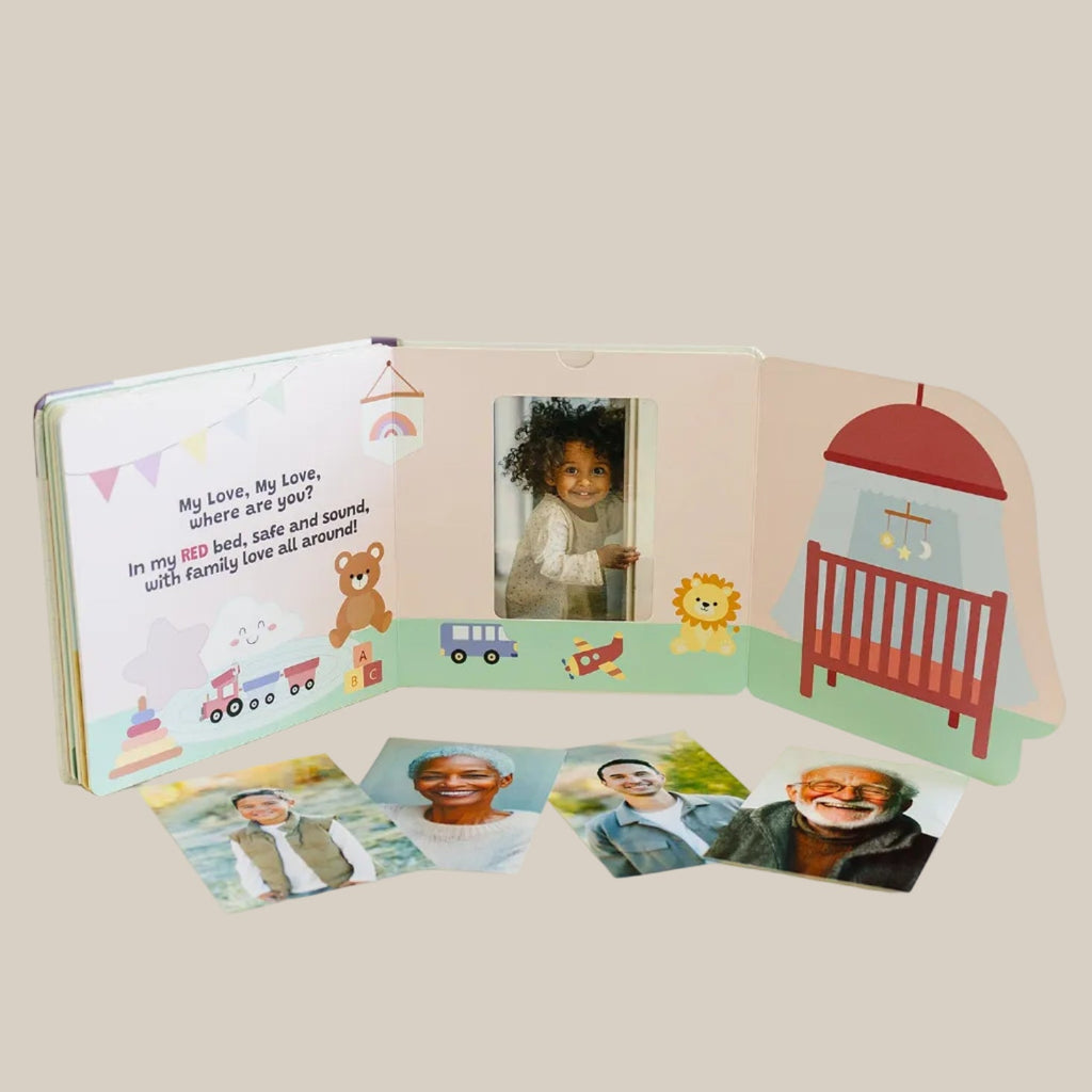 PEEK-A-PHOTO Where's My Family? – Personalized Lift-the-Flap Photo Board Book for Babies & Toddlers Ages 0–3