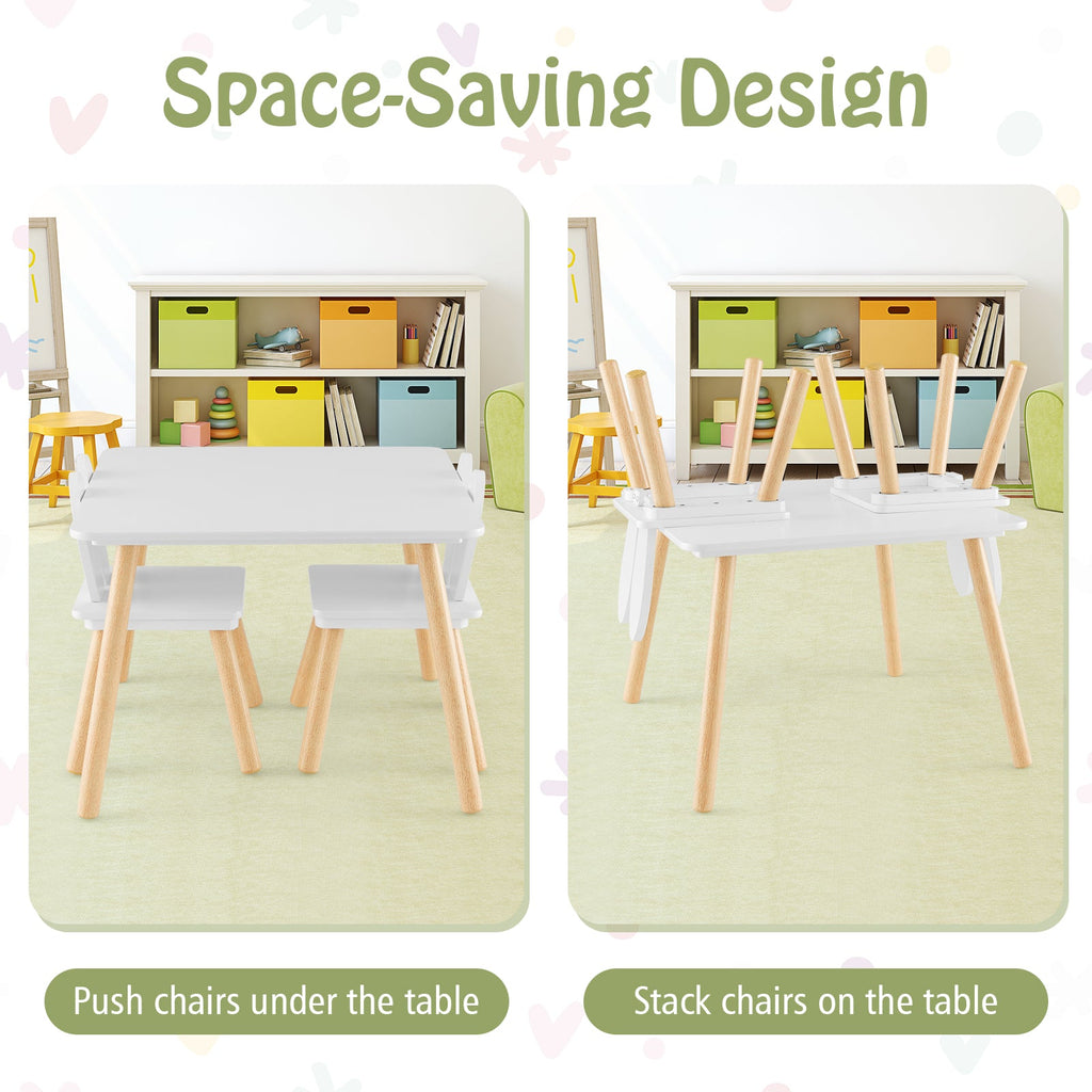 Kids Table & Chairs Set – 3-Piece Arts, Crafts & Activity Table for Toddlers