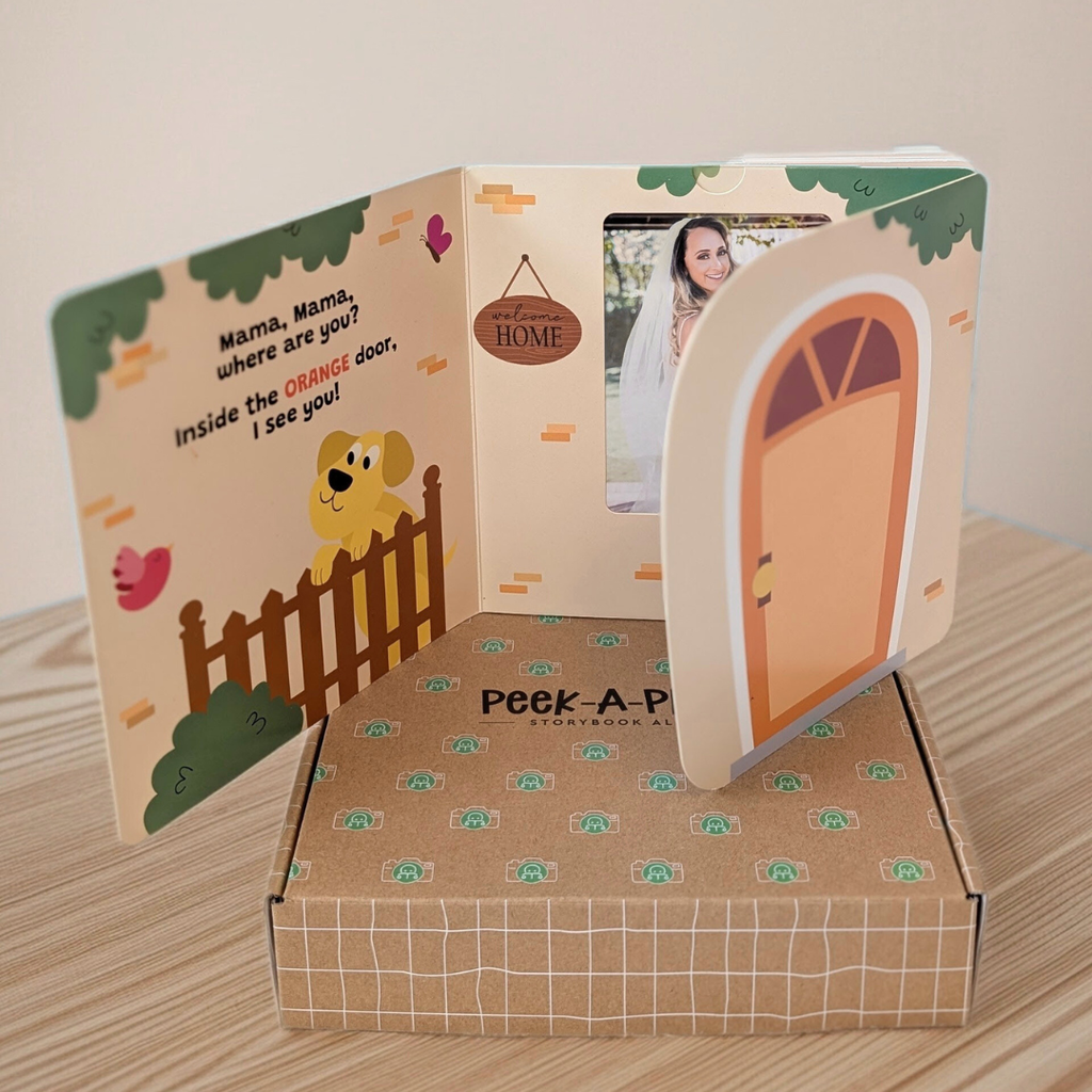 PEEK-A-PHOTO Where's My Family? – Personalized Lift-the-Flap Photo Board Book for Babies & Toddlers Ages 0–3