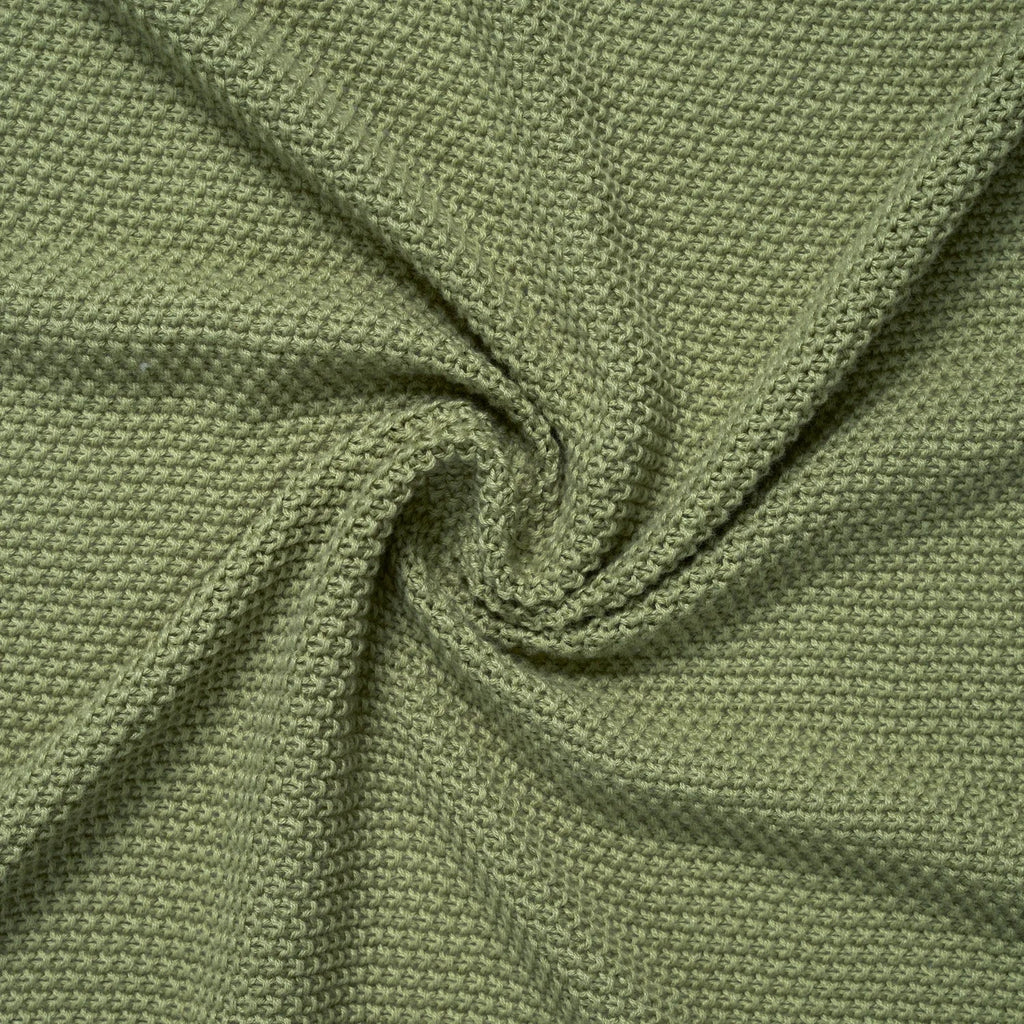 Heirloom Lace Knit Baby Blanket in Sage Green – 100% Cotton OEKO-TEX Certified Receiving Blanket