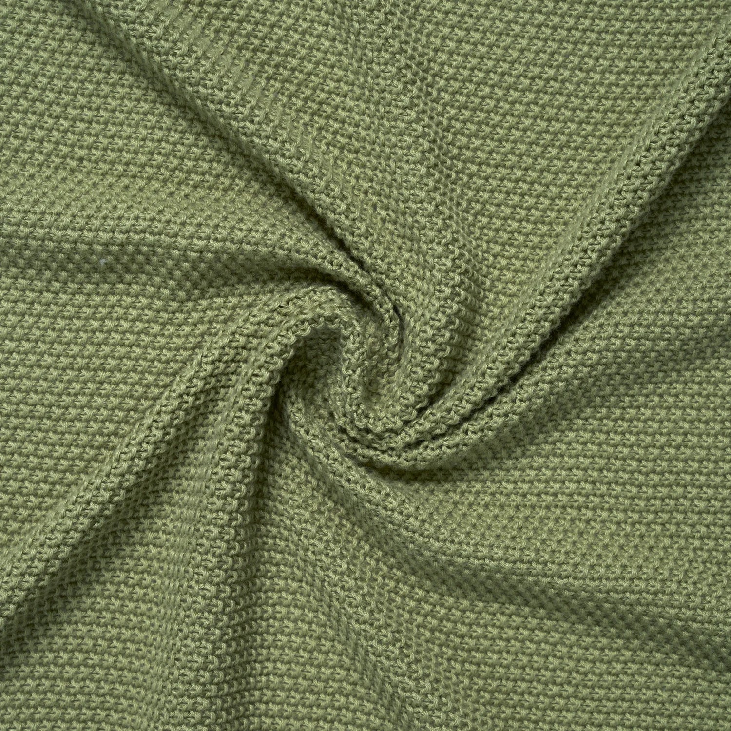 Heirloom Lace Knit Baby Blanket in Sage Green – 100% Cotton OEKO-TEX Certified Receiving Blanket