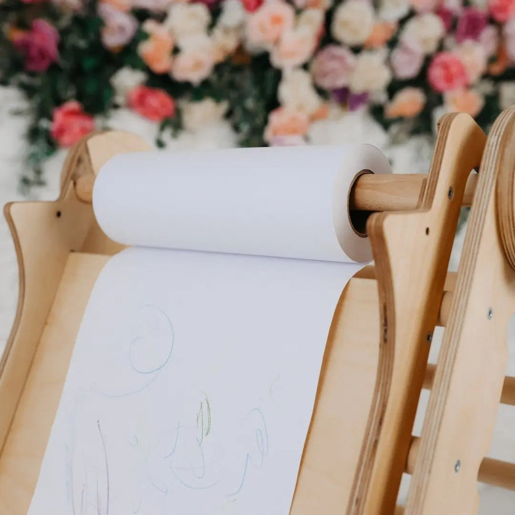 Goodevas Art Station Add-On for Montessori Triangle Ladder – Kids Easel & Drawing Table Attachment