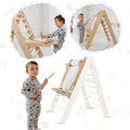 Goodevas Art Station Add-On for Montessori Triangle Ladder – Kids Easel & Drawing Table Attachment