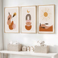 Boho Nursery Wall Art – Minimalist Abstract Print Set (3 Pieces)