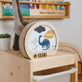 Personalized Dinosaur Night Light for Boys – Custom Engraved Wooden Kids Lamp for Bedroom & Nursery