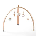 Wooden Baby Activity Gym & Fitness Stand – Montessori Play Arch for Newborns, Boys & Girls