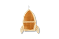 Rattan Rocket Ship Wall Shelf – Space Theme Kids Room & Nursery Decor