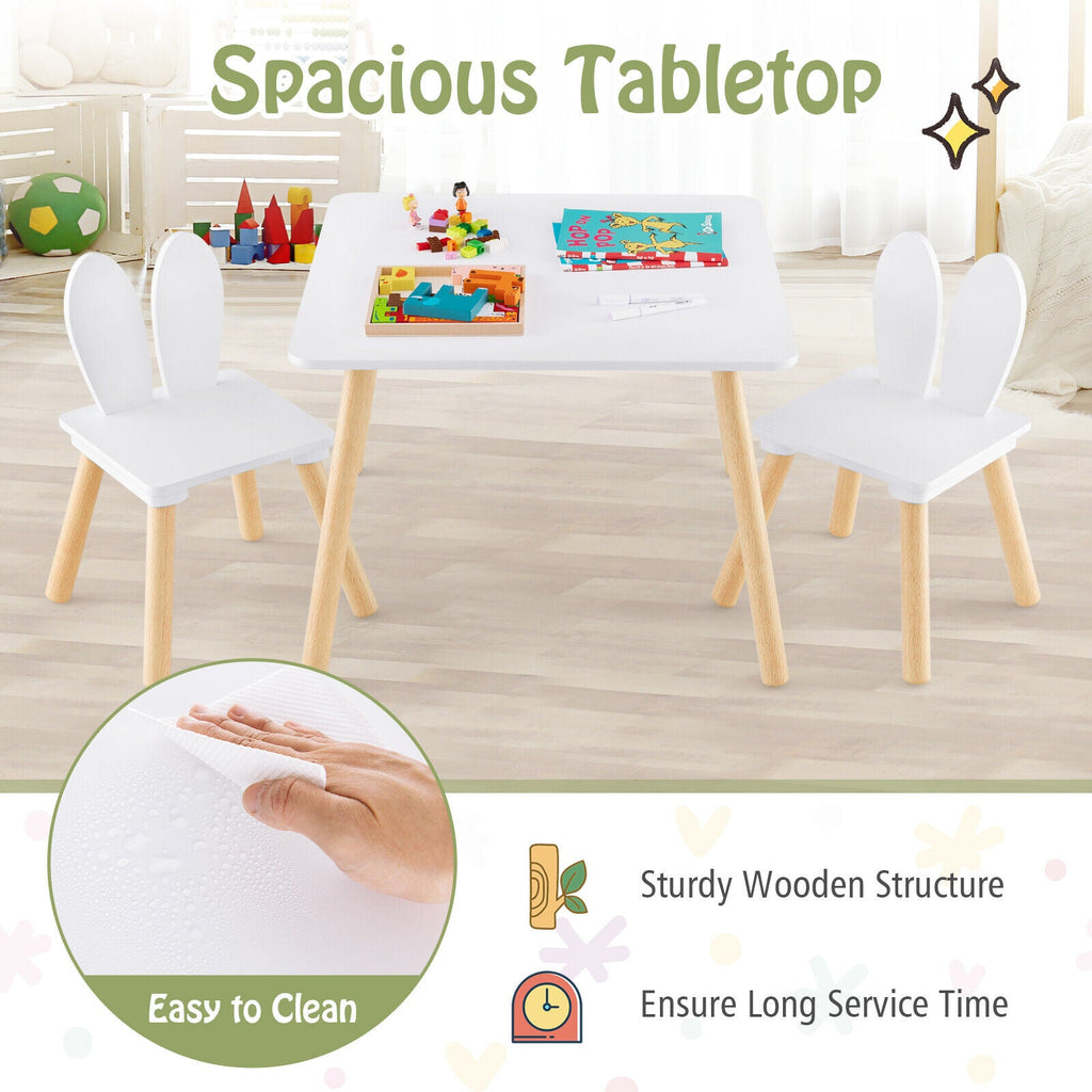Kids Table & Chairs Set – 3-Piece Arts, Crafts & Activity Table for Toddlers