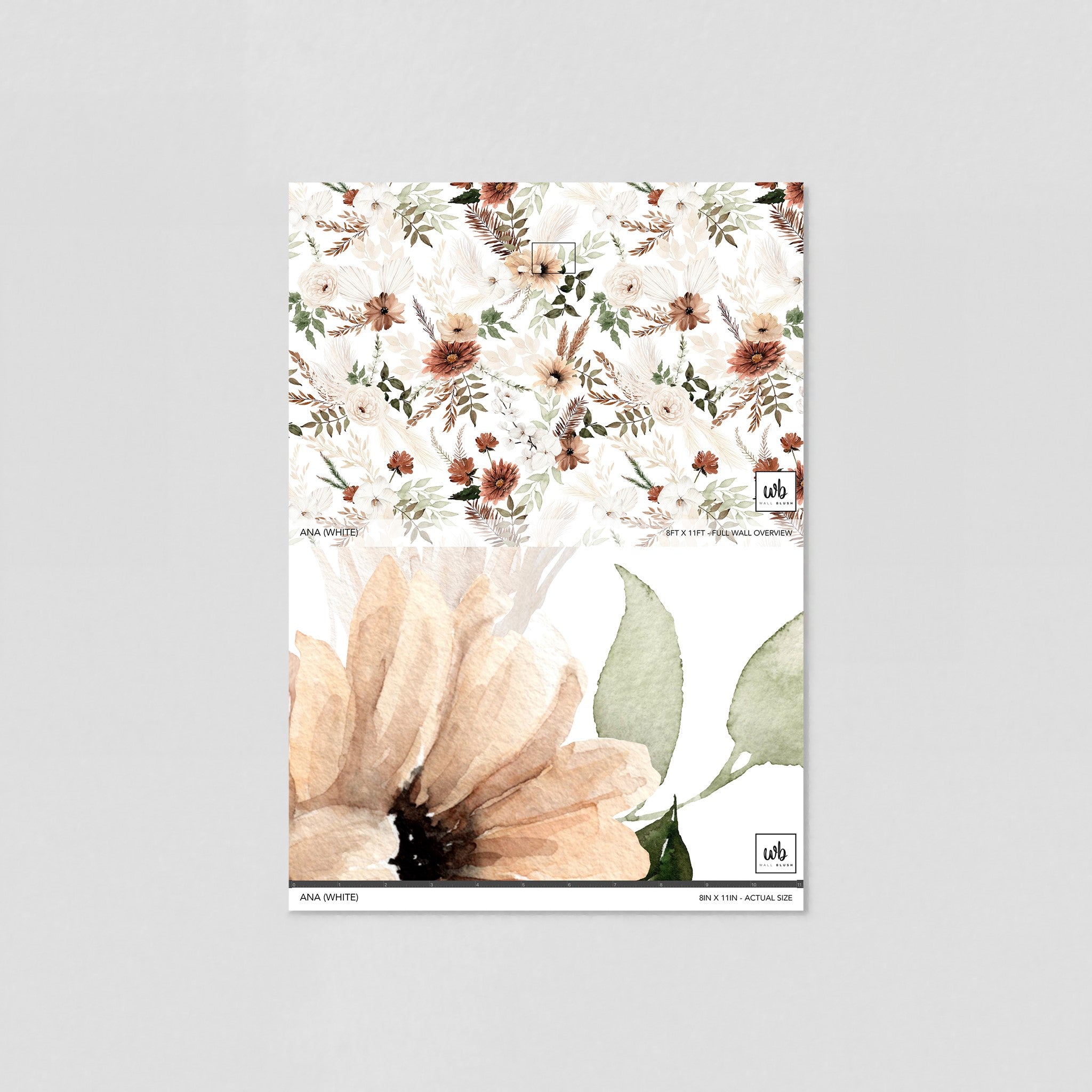 Ana White Floral Wallpaper – Boho Peel & Stick or Traditional | Nursery & Living Room Accent Wall